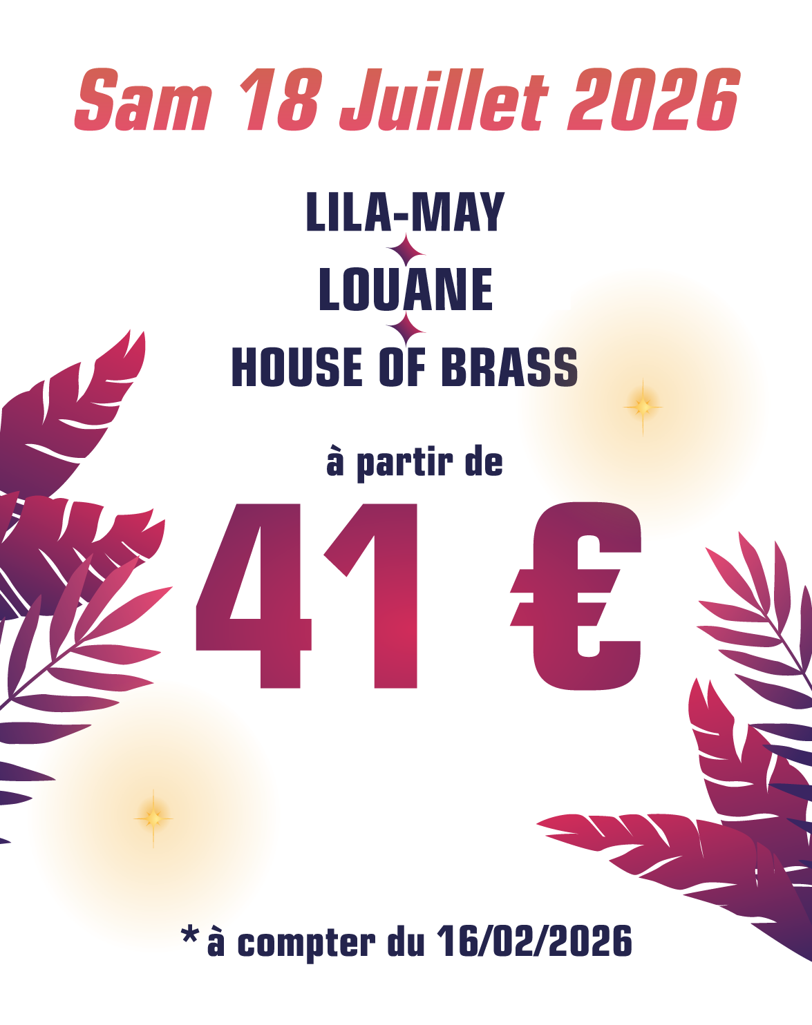 image billetterie samedi 18 juillet